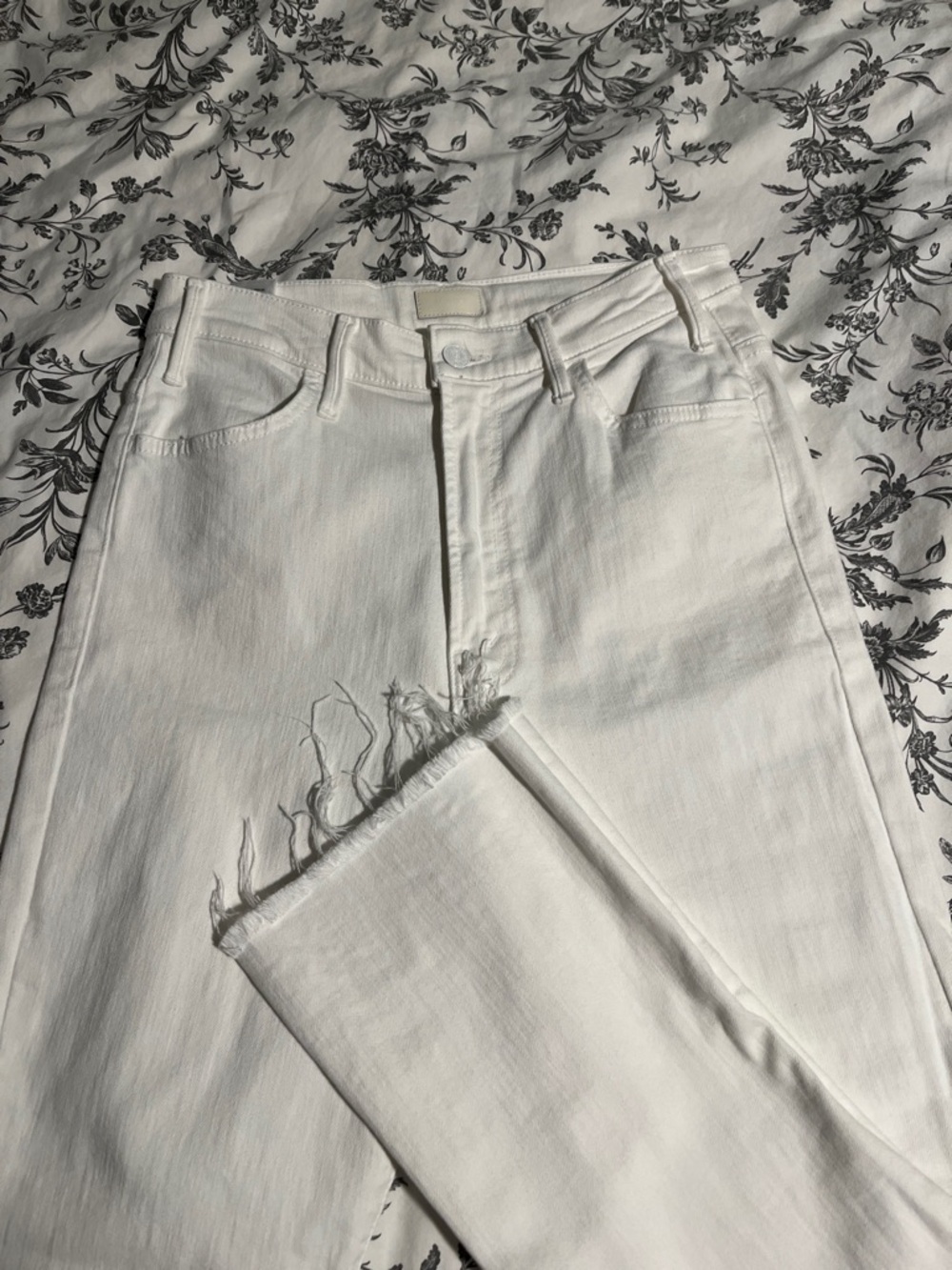 MOTHER Hustler Ankle Fray Sz 29 in Fairest of Them All - Picture 2 of 10
